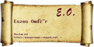 Eszes Omár névjegykártya
